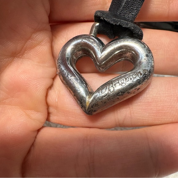 Vintage Brighton Leather Croc Embossed Shoulder Bag Brown Black Bucket Style - Picture 5 of 12